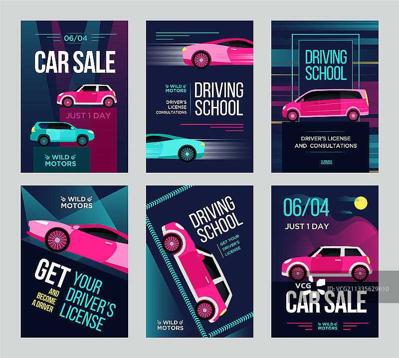 驾校邀请宣传单图片素材