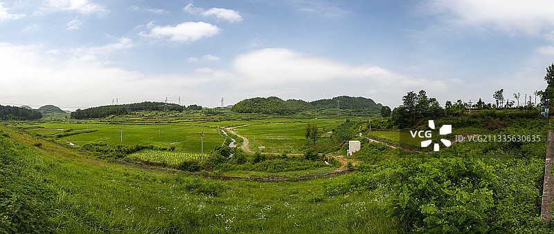 贵安新区平坝区凯掌村全景图片素材