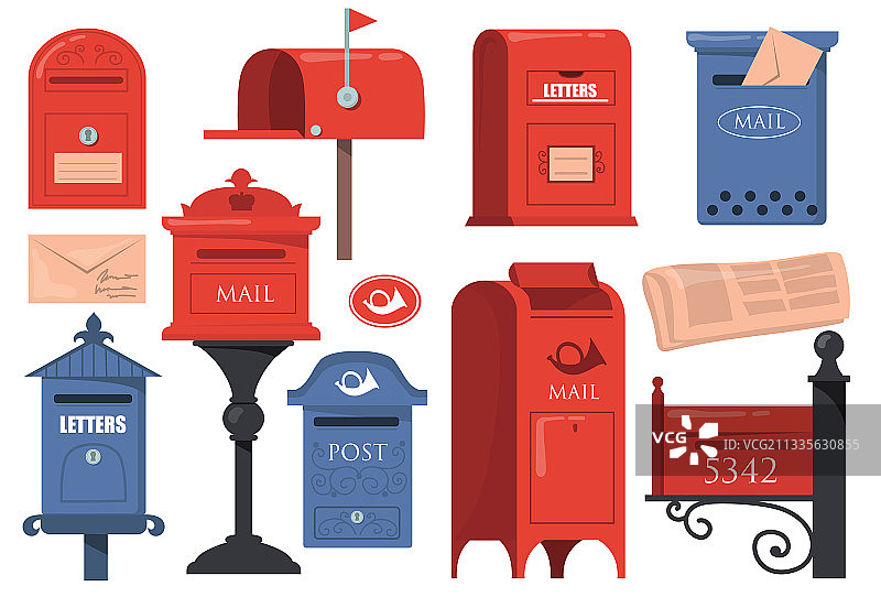 传统英式邮箱图片素材