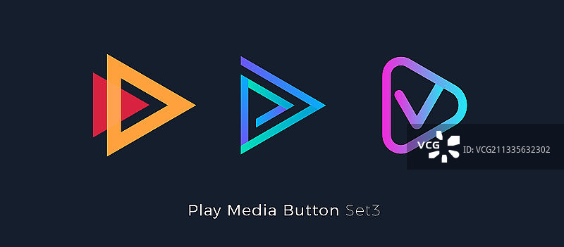 媒体App多媒体播放器播放按钮标志图片素材