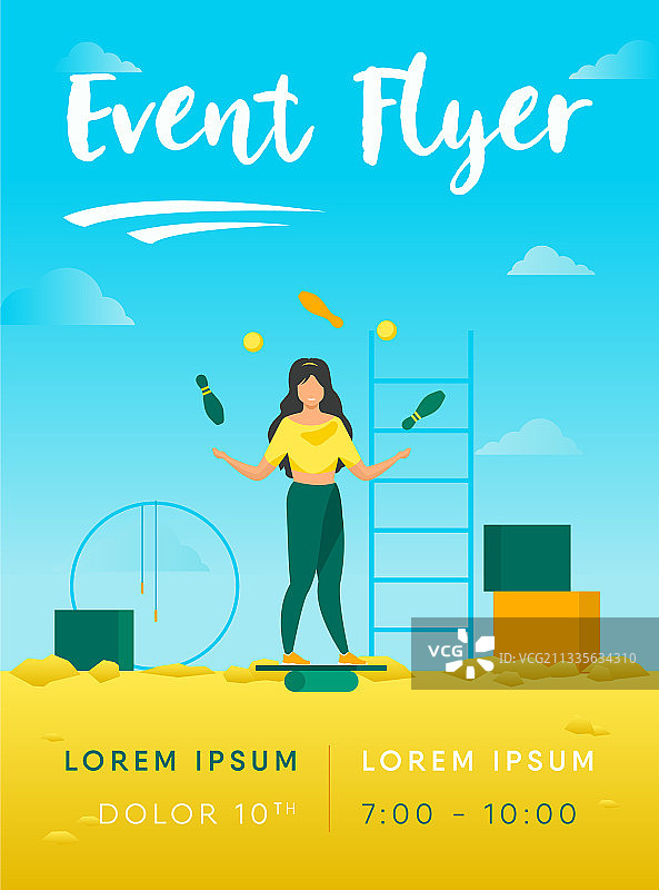 女人平衡抛接瓶子图片素材