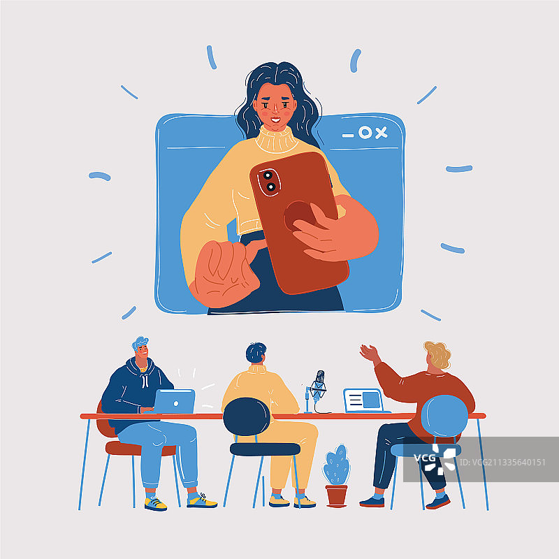 在线电话会议图片素材