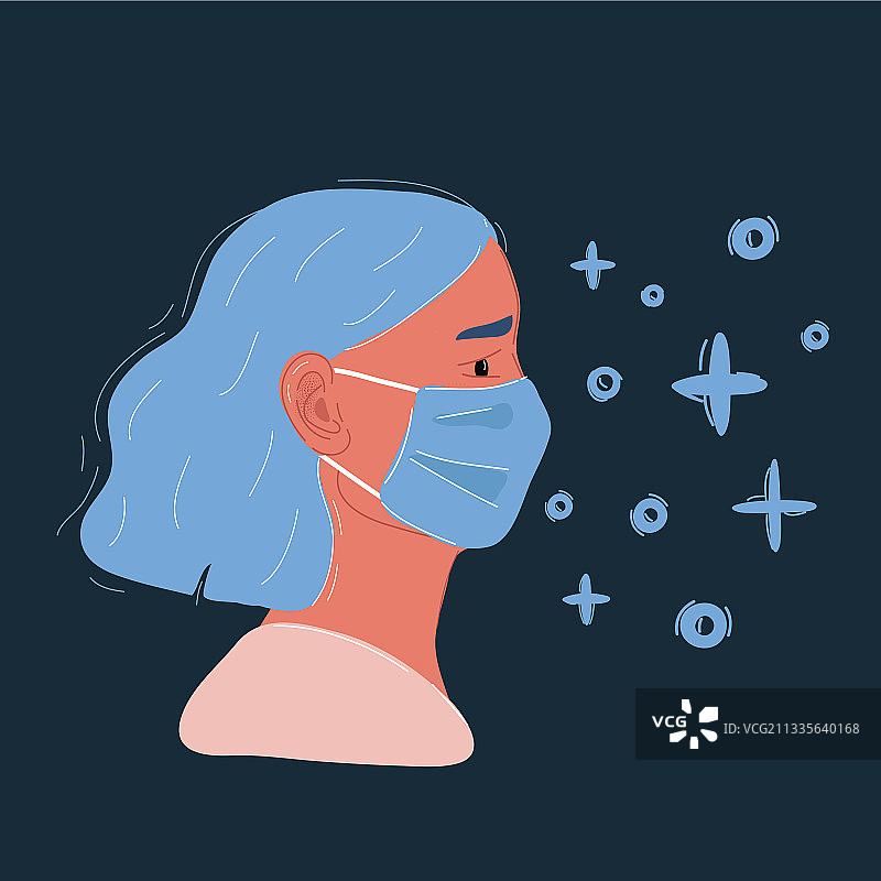 戴口罩的女人图片素材