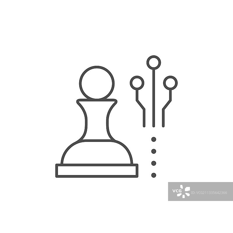 人工智能线条轮廓图标图片素材