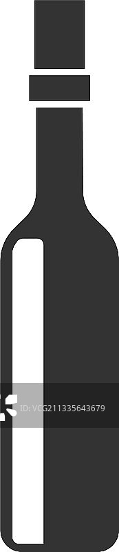 带软木塞的葡萄酒瓶图标图片素材