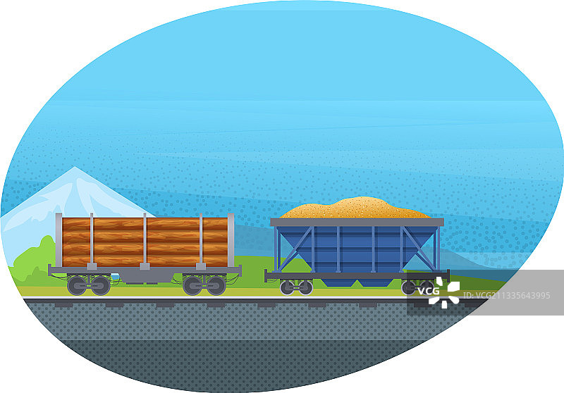 运输沙子的货运车厢图片素材