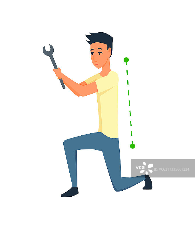 正确的姿势和人体工程学图片素材