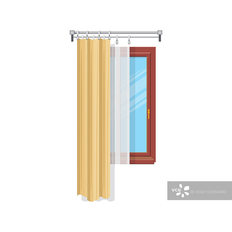 丝绸薄纱窗帘和布艺遮阳图片素材