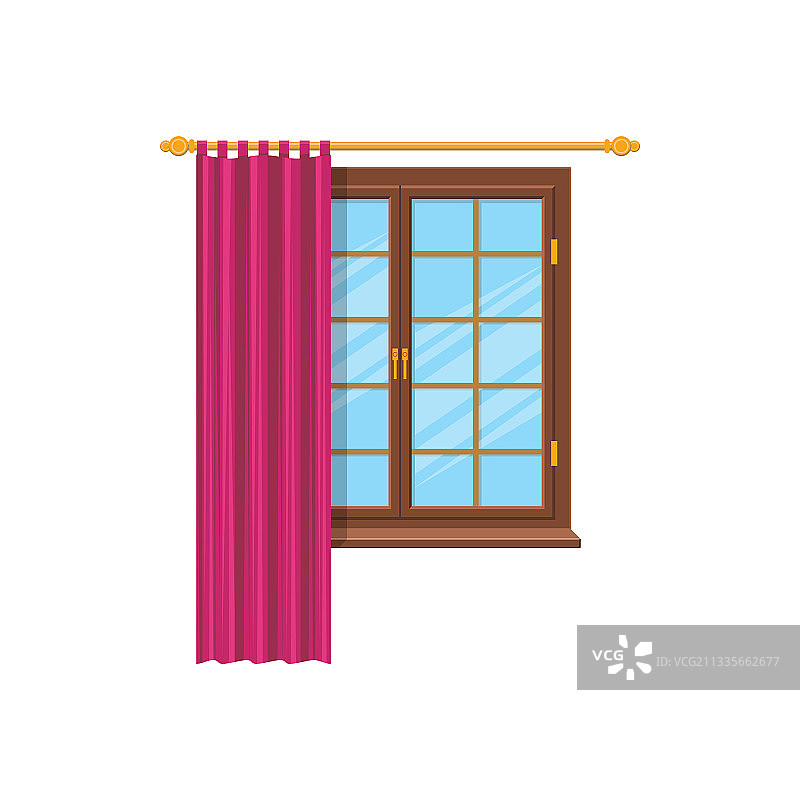 窗帘或遮阳帘窗户布艺房间内饰图片素材
