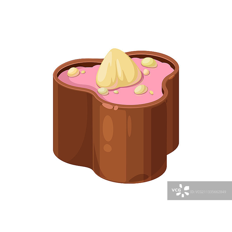 杏仁果仁夹心巧克力糖图片素材