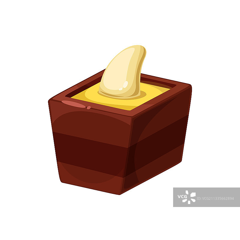 杏仁果仁夹心巧克力糖图片素材