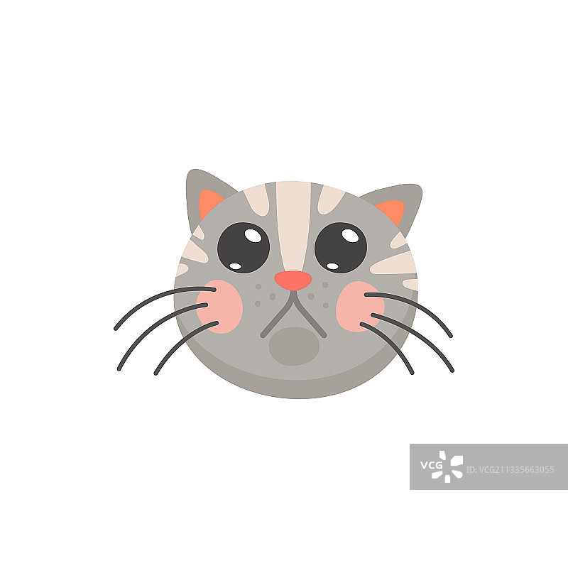 受惊吓的短毛猫头像图片素材