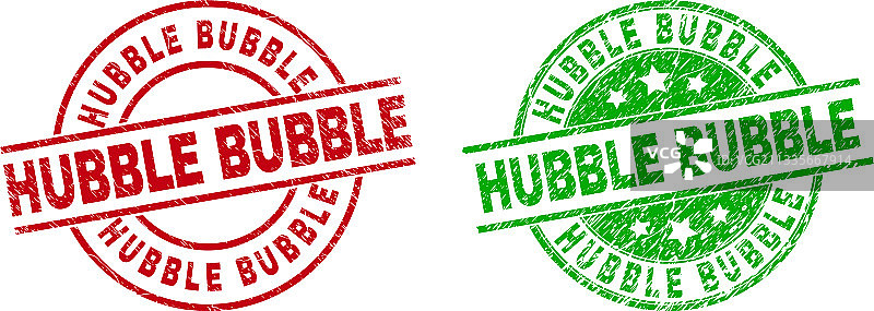 带有污渍的哈勃气泡圆形印章图片素材