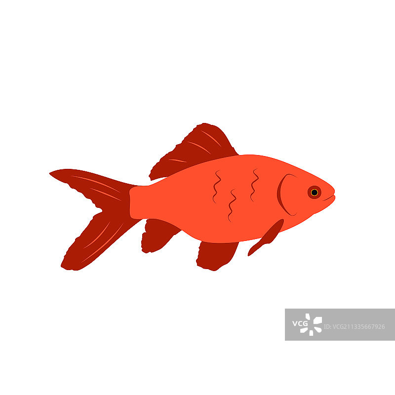 明亮的红色鱼形图标图片素材