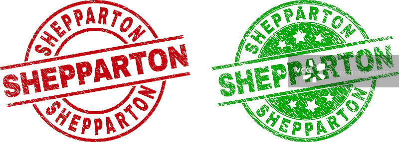 谢珀顿圆形水印与磨砂纹理图片素材