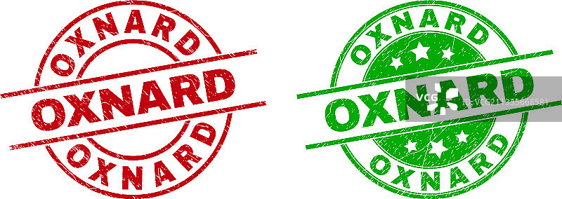 具有腐蚀风格的奥克斯纳德圆形水印图片素材