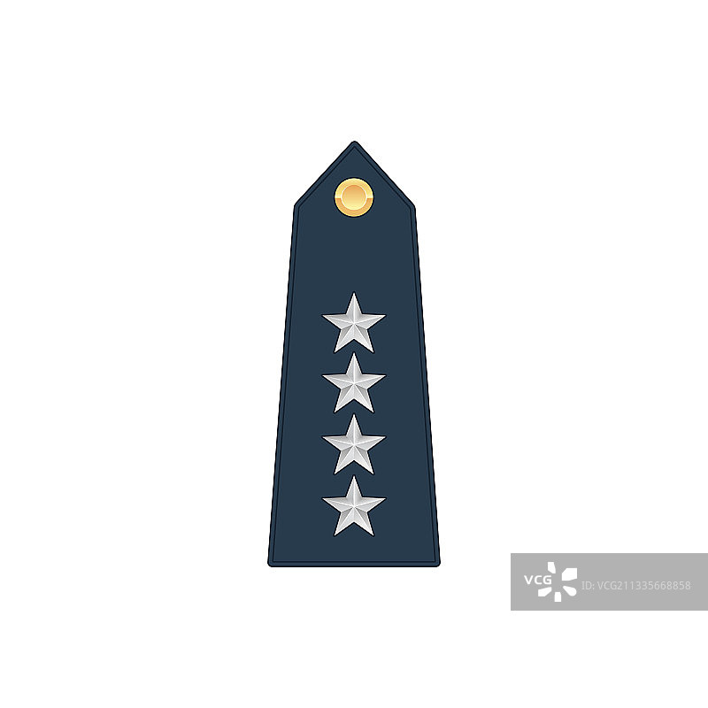中将肩章孤立条纹图片素材