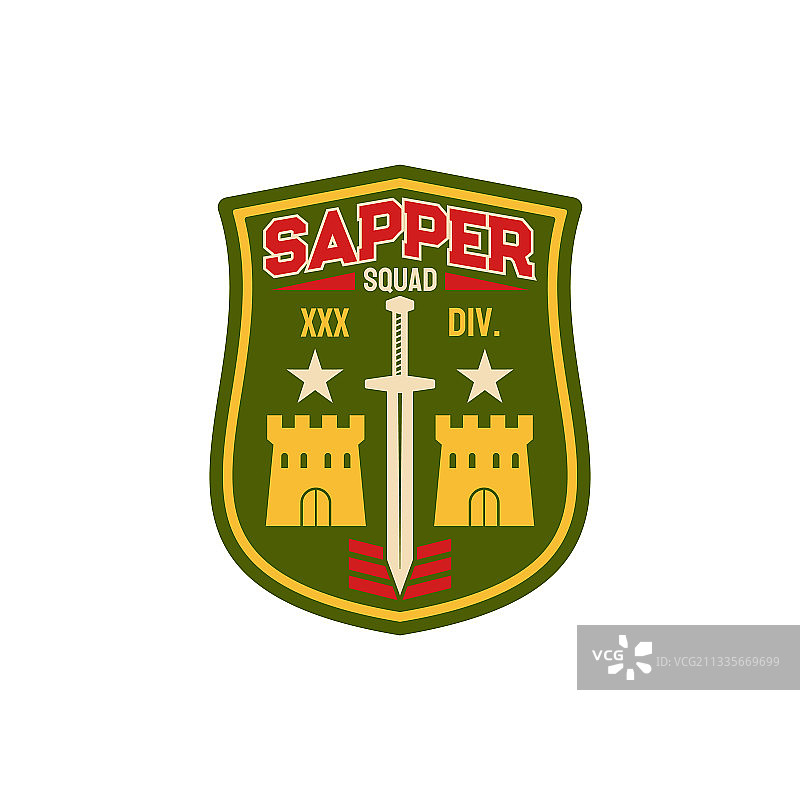 工兵队军用臂章图片素材