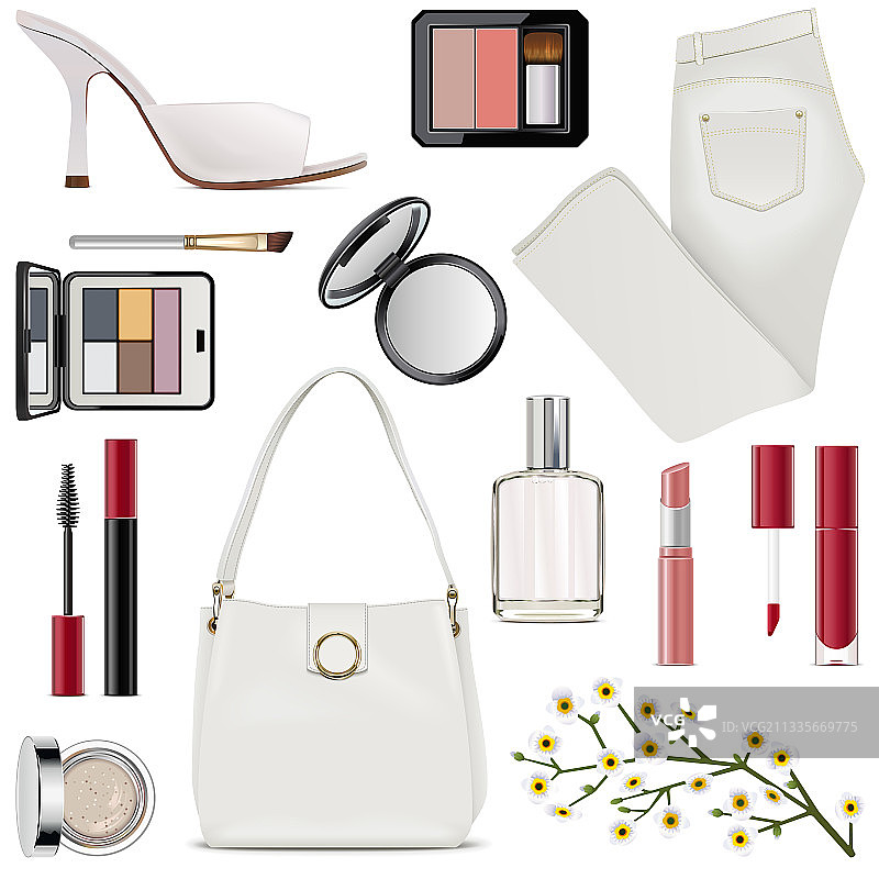 春季女性配饰套装5图片素材