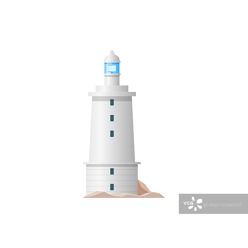 航海导航灯塔图标图片素材