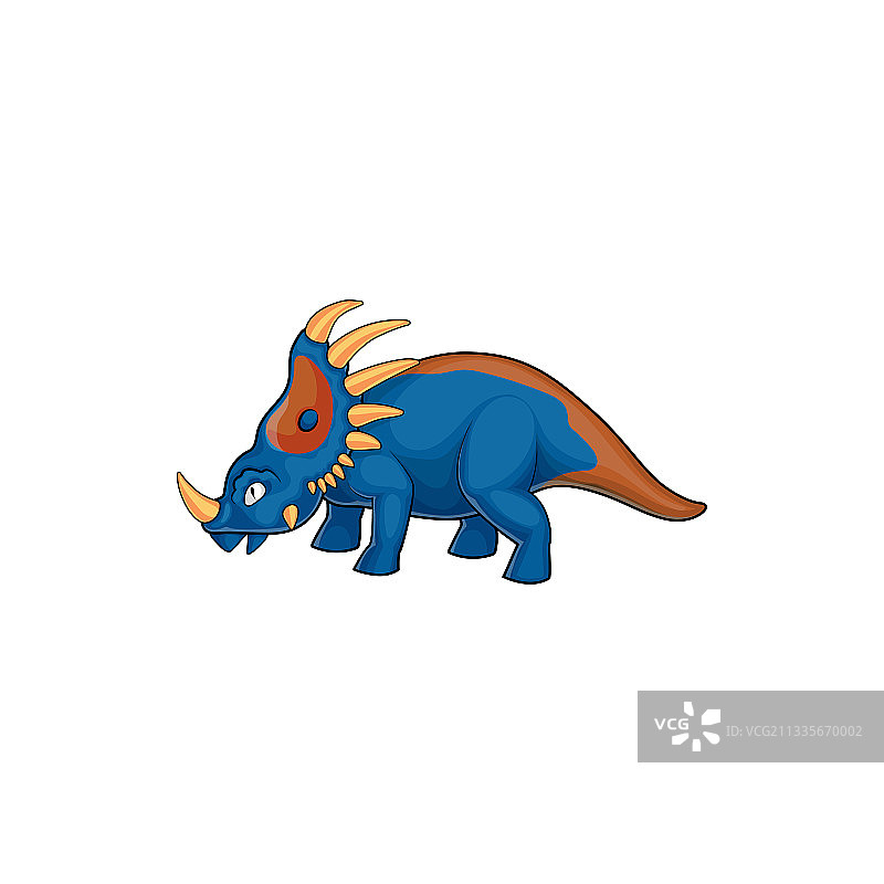 带角的孤立三角龙图片素材