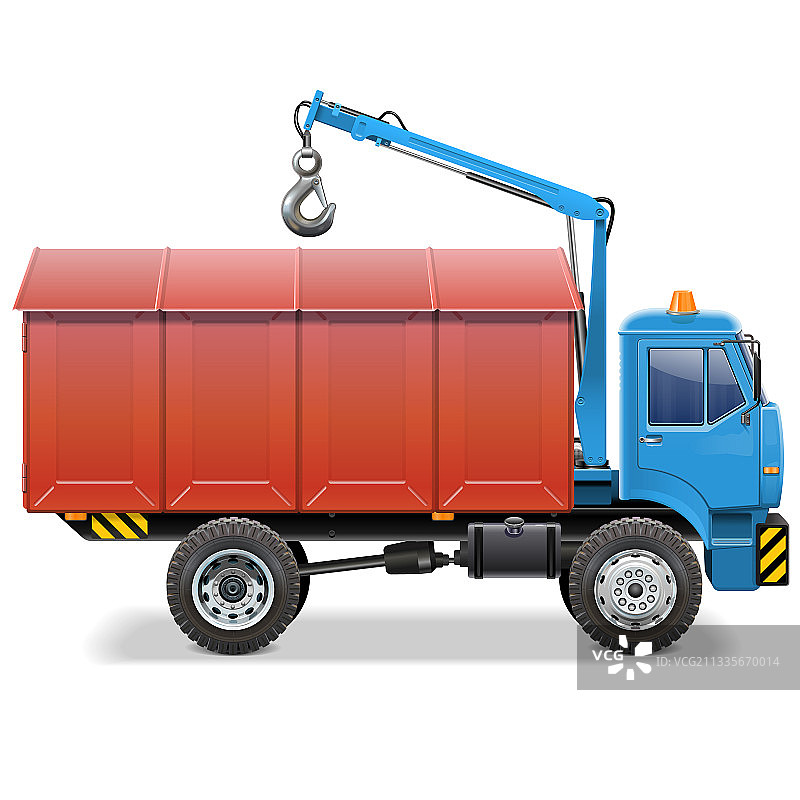 带卡车的车库配送概念图片素材