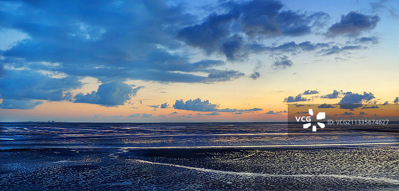 江苏盐城条子泥湿地滩涂图片素材