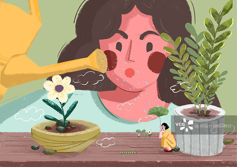 夏天到了，一起避暑吧图片素材