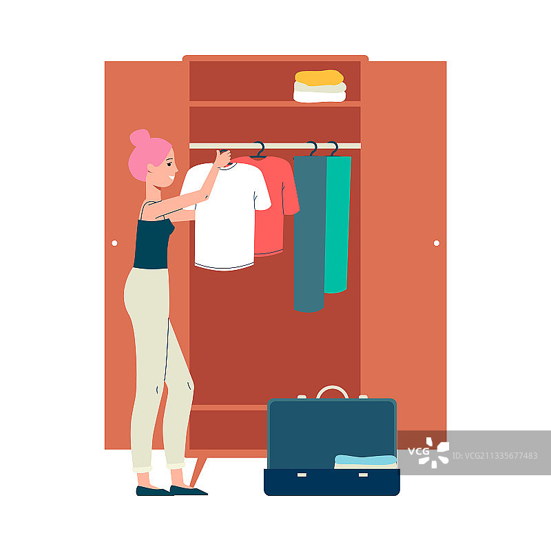 住在旅馆或酒店公寓里的女人图片素材