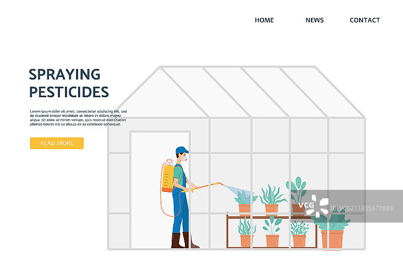 喷洒农药横幅农业工人图片素材