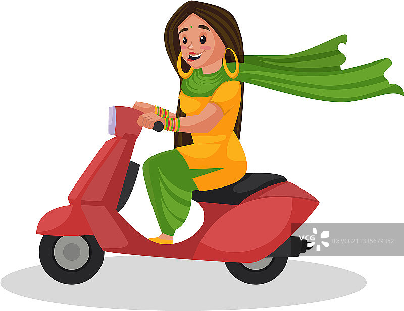 旁遮普邦女孩卡通图片素材