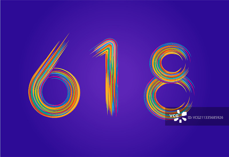 618双十一双十二电商购物字体插画设计图片素材