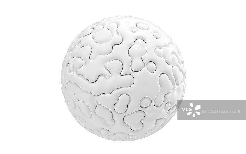 创意的白色球体 3D渲染图片素材