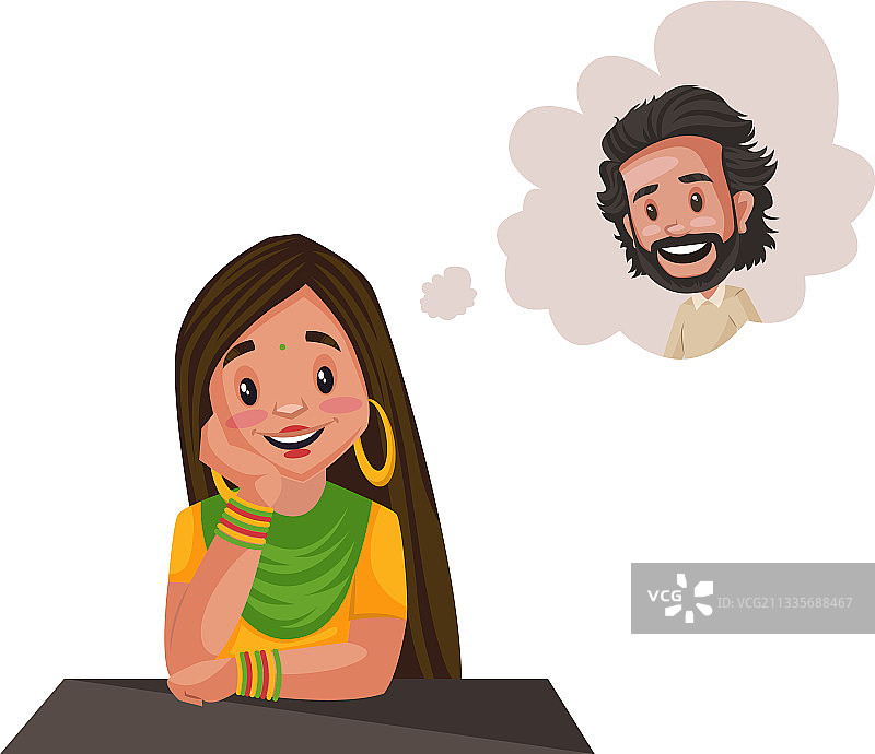 旁遮普邦女孩卡通图片素材