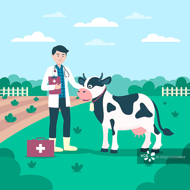 扁平风格有机农业职业图片素材