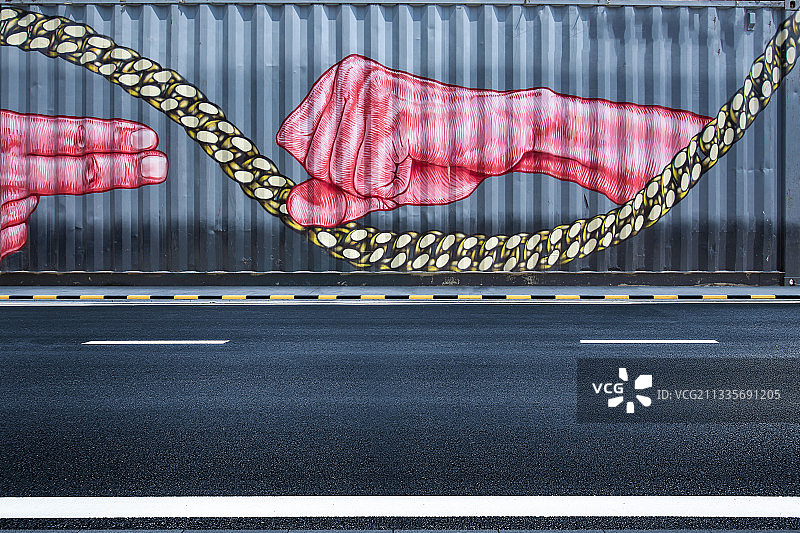 北京798艺术区道路图片素材