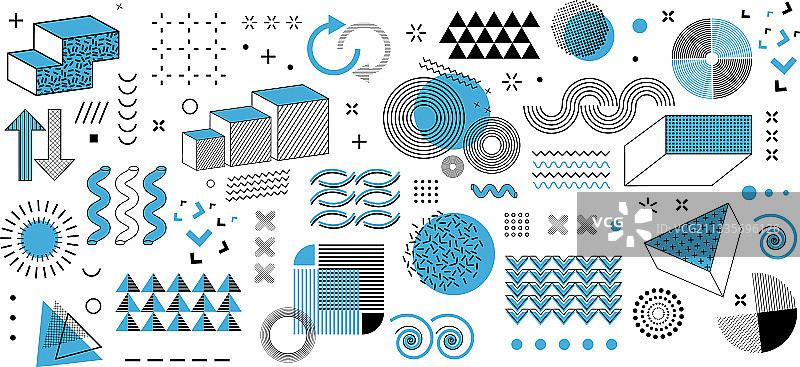 孟菲斯复古风图案图片素材