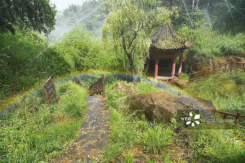 山东临沂沂水县雪山彩虹谷图片素材