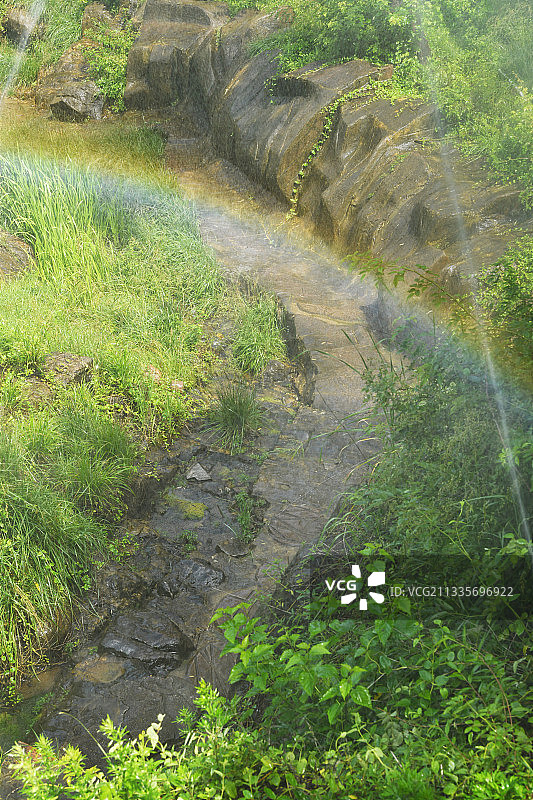 山东临沂沂水县雪山彩虹谷图片素材