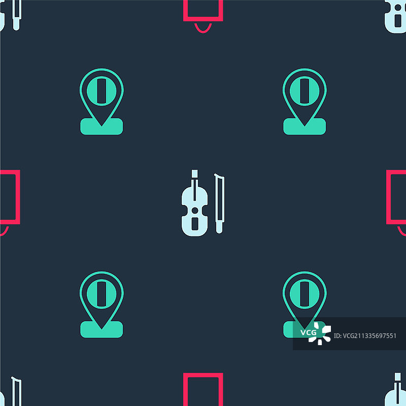 小提琴和意大利国旗图片素材