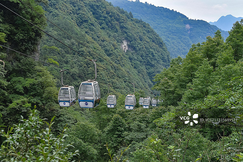 万盛黑山谷景区索道图片素材