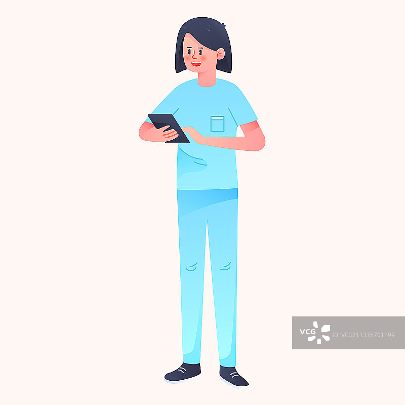 医护人员医生人物医疗健康保险服务矢量插画图片素材