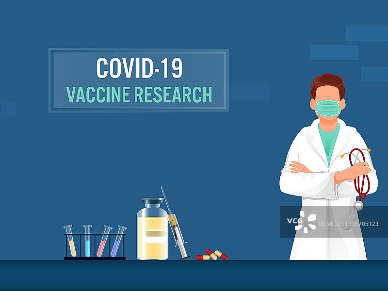 医生进行新冠疫苗研究概念图片素材