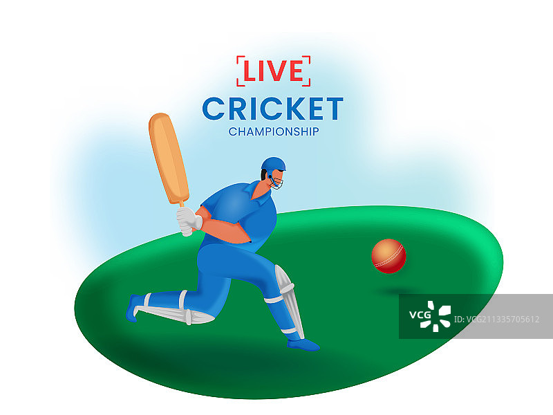 板球锦标赛卡通概念图片素材
