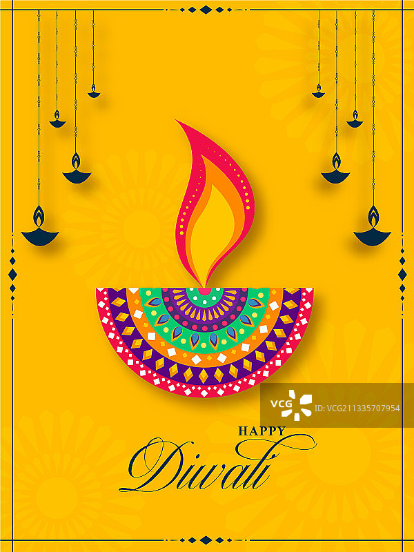 排灯节庆祝模板设计图片素材