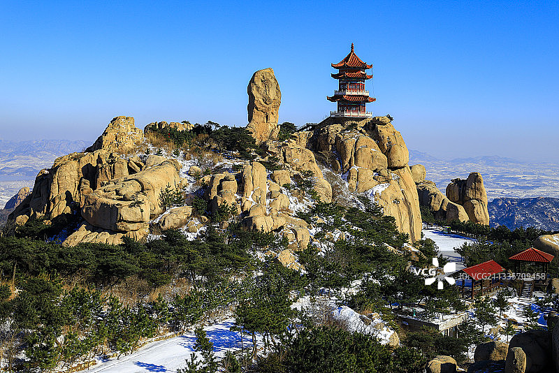 九仙山雪景图片素材