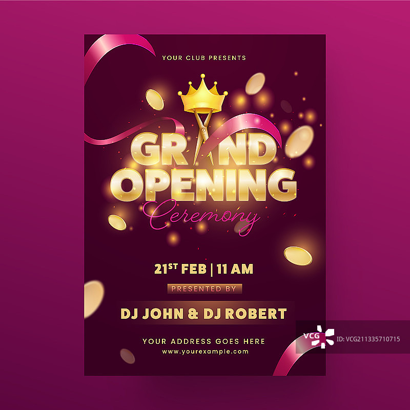 盛大开业典礼邀请卡图片素材