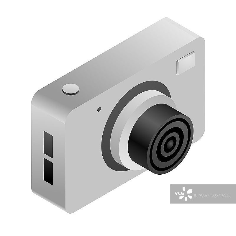 3D数码相机元素（灰黑色）图片素材