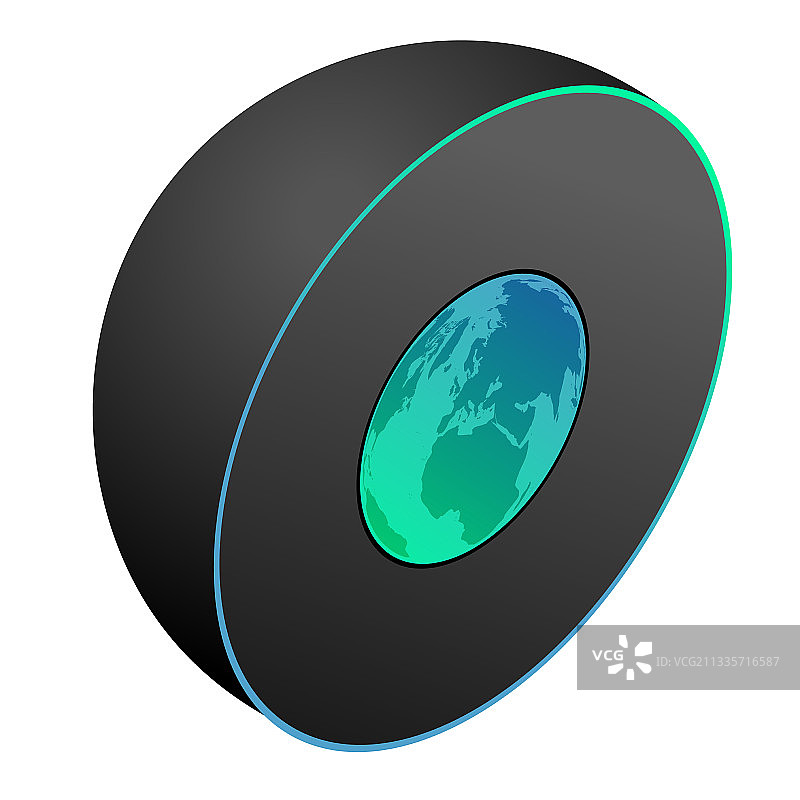 3D半球形全球扬声器元素图片素材