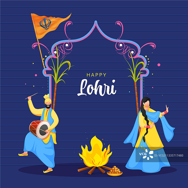 锡克教Lohri节庆祝背景图片素材